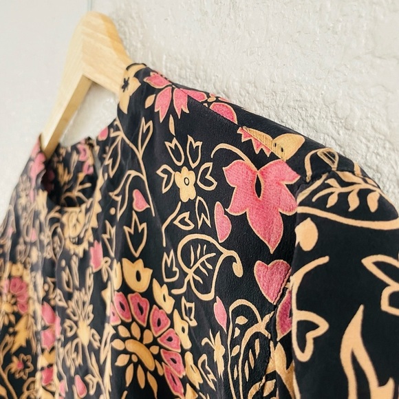 Vintage Silk Floral Boxy Blouse - Picture 9 of 12